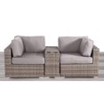 thumbnail image 2 of Living Source International 3 Piece Wicker / Rattan Seating Group in Gray/Taupe, 2 of 5