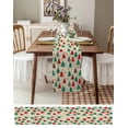 thumbnail image 3 of nqOlkjepod Christmas Trees Table Runner 90 Inches Long Farmhouse Dress Scarves, Beige Xmas Tree Star Winter Holiday Dining Tablerunner for Coffee Table/Kitchen Island/Party Décor, 13" x 90", 3 of 8