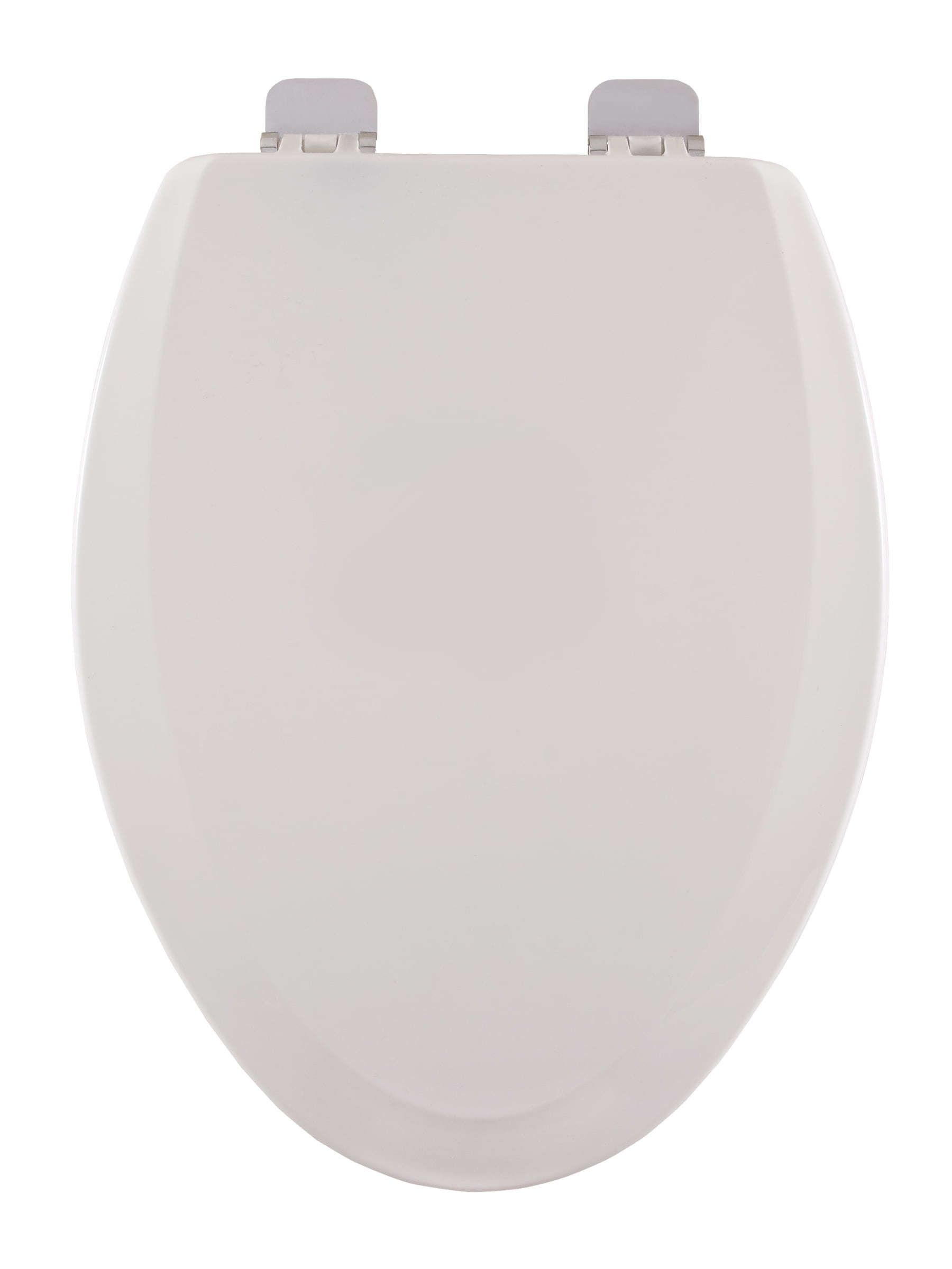 Centoco 900BN001 Elongated Molded Wood Toilet Seat with Brushed Nickel