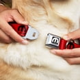 thumbnail image 2 of Mopar Pet Collar, Dog Collar Metal Seatbelt Buckle, Mopar Logo Repeat Red Black, 13 to 17 Inches 1.5 Inch Wide, 2 of 9