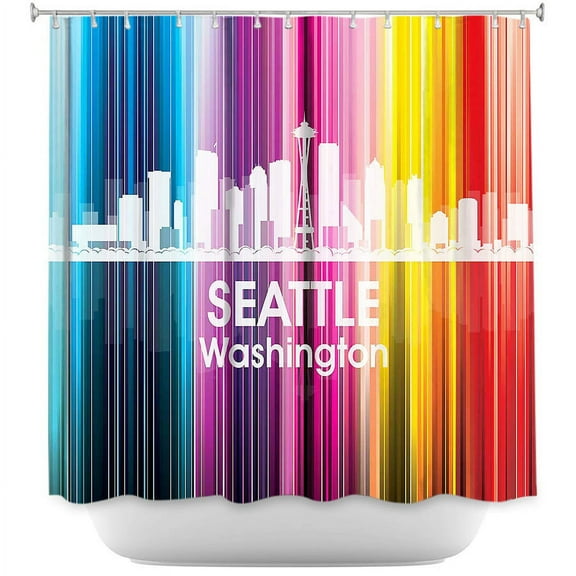 Shower Curtains 70" x 73" from DiaNoche Designs by Angelina Vick - City II Seattle Washington