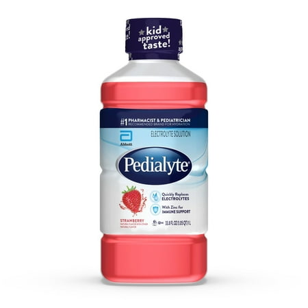 Pedialyte Electrolyte Solution, Hydration Drink, Strawberry, 1 Liter