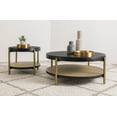 thumbnail image 2 of Arini Ensemble de 2 Pcs Table Basse Ronde et Bout de Canapé Noir, 2 of 14