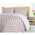 thumbnail image 5 of Ambesonne Geometrical Duvet Cover Set, Monochrome Polka Dots, 2-Calking, Lilac and White, 5 of 7