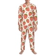 thumbnail image 3 of Naloa Hand Drawn Strawberry Men’s Pajamas Set - Long Sleeve Button Down Sleep Shirt and Pajama Bottoms Sleepwear Set-, 3 of 7