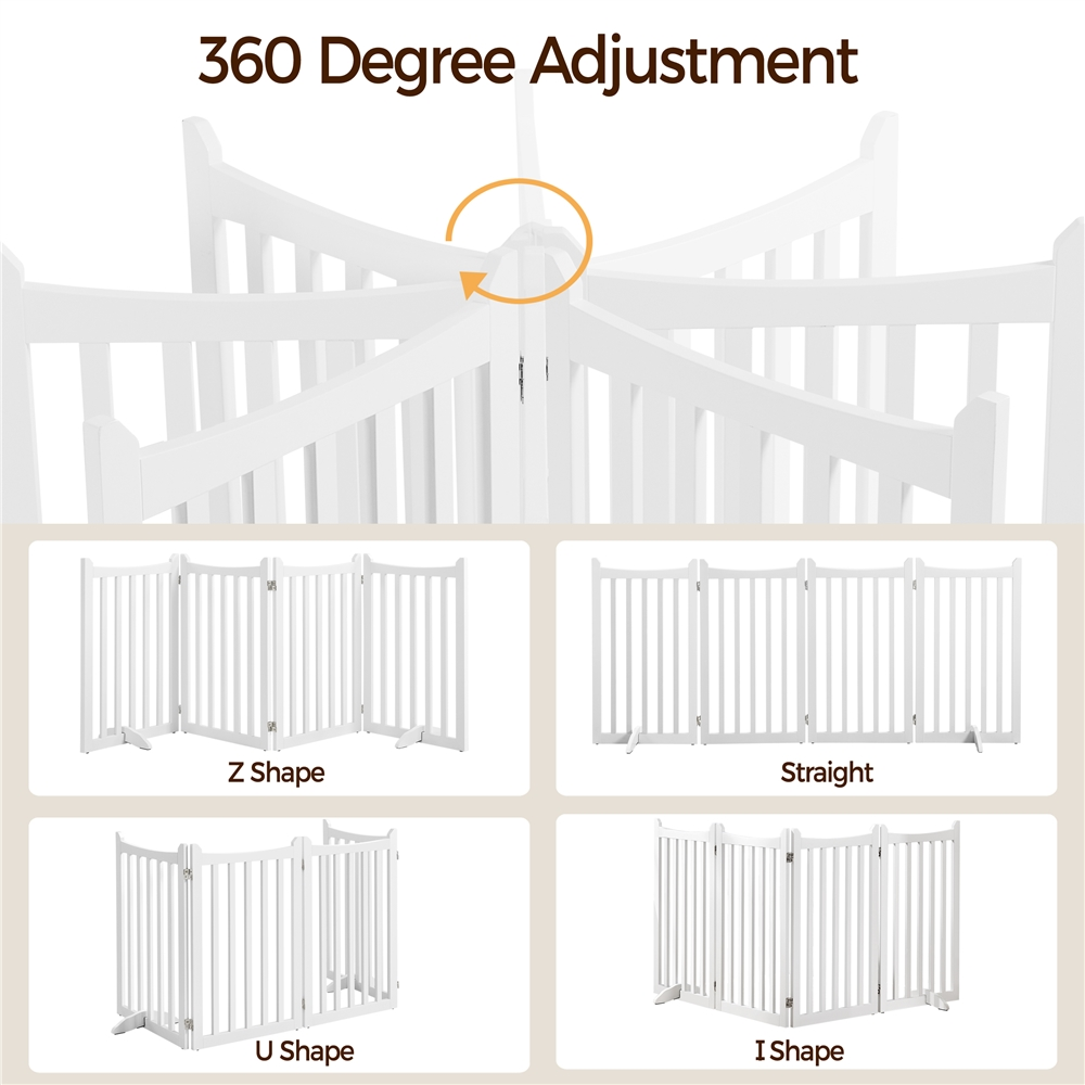 Alden Design 4-Panel Wooden Pet Gate photo 6