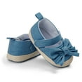 thumbnail image 4 of 0-6 Months Baby Girls Soft Princess Dress Flats Shoes Infant Wedding Mary Jane Anti-Slip First Walker Newborn Shoe Sneaker Shoes Blue, 4 of 7