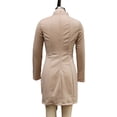 thumbnail image 7 of Bxsruta Womens Long Sleeve Mock Neck Bodycon Dress Casual Midi Work Dresses, 7 of 7
