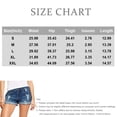 thumbnail image 2 of LWavelet Women's Cuffed Distressed Denim Shorts High Waisted Frayed Jeans Shorts for Summer Daily Streetwear Dark Blue M, 2 of 3