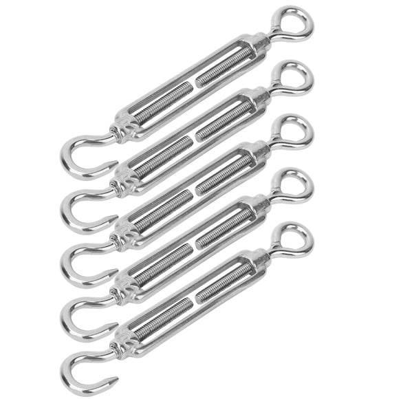 AMONIDA Hook & Eye Turnbuckle, Stainless Steel Turnbuckle, Acid Alkali Corrosion Resistance For Outdoor Indoor