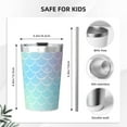 thumbnail image 4 of PAYOHTO Mermaid Scales Insulated Stainless Steel Tumbler 12 oz Thermos Come with Straw Kids Leak-Proof Travel Mug Cup, 4 of 7