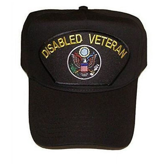 DISABLED VETERAN HAT W/ CREST OF THE UNITED STATES US HAT CAP COMBAT WIA WOUNDED