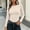 Beige, variant on ByworldtasicNo Boundaries Womens Ribbed Crew Neck Long Sleeve Shirts Fitted Going Out Tops Crop Basic Tee Casual Trendy Top