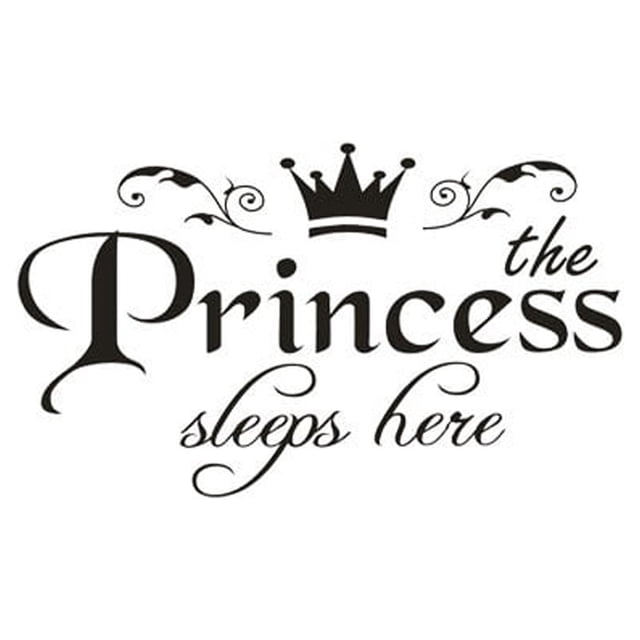 Dvkptbk Wall Sticker Princess Home Decor Wall Sticker Decal Bedroom Door Vinyl Art Mural Home Decor on Clearance