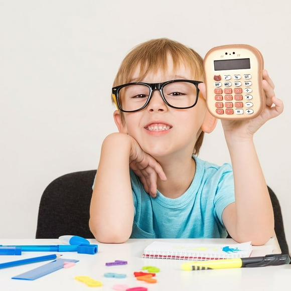 Wzzjkit Calculatrice Standard 12 Chiffres avec Grand Écran Bouton Rond Couleur Bonbon Calculatrice Portable pour Bureau Maison École