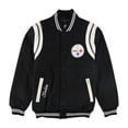 thumbnail image 1 of NFL Mens Pittsburgh Steelers Varsity Jacket, Black, Large, 1 of 2