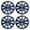 Black Lacquer & Blue Lacquer, variant on Set of 4 Hubcaps Wheel Cover Replacement 13" Hub Caps Universal Wheel Rim Cover ABS Material Exterior Accessories Snap on Car Truck SUV 13-inch Silver,Lacquer
