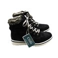 thumbnail image 3 of Cliffs by White Mountain Womens Hallett Faux Fur Trim Lace Up Ankle Boots, 3 of 5