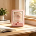 thumbnail image 4 of Desktop Mist Humidifier Fan USB Rechargeable Silent Compact Personal Air Circulator Adjustable Tilt Cooling Fan for Office Dorm Bedroom, 4 of 8
