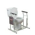 thumbnail image 2 of Drive Medical RTL12079 Stand Alone Toilet Safety Rail Aluminum - White, 2 of 12