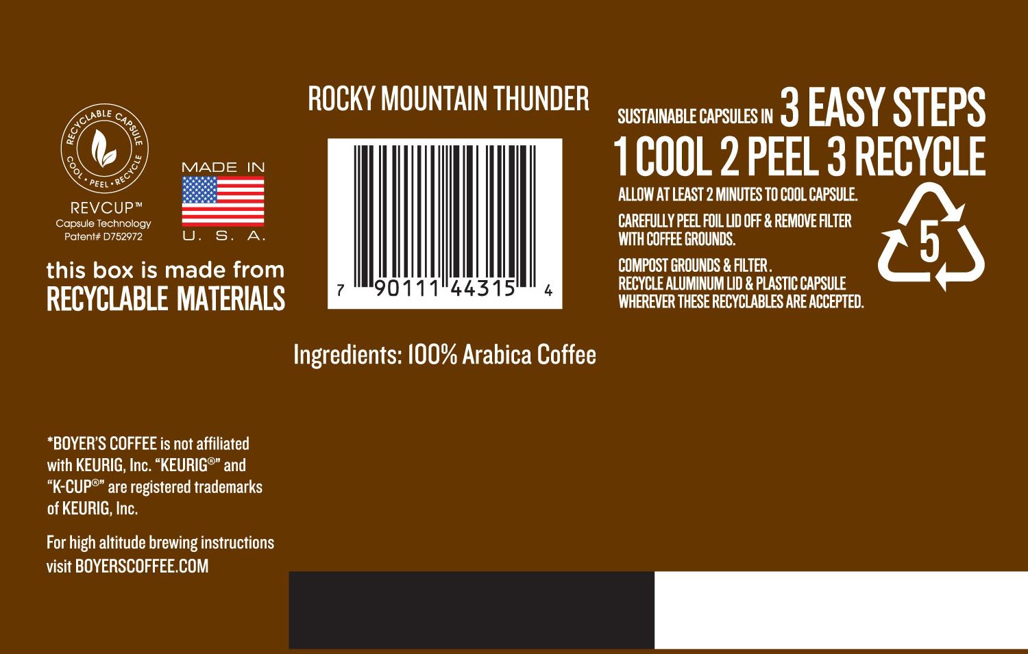 Rocky Mountain Thunder Single Serve Coffee Cups, 18 Ct