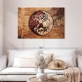 thumbnail image 2 of Elephant Stock Yin Yang Wood Style Tree Wall Art - Horizontal Canvas Wall Art - Living Room Wall Decor - Wellness Canvas - Brown And Beige Decor - 45" x 30", 2 of 8