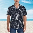 thumbnail image 4 of Lsque Anchor and Lighthouse pattern Hawaiian Shirt for Men, Unisex Summer Beach Casual Short Sleeve Button Down Shirts-XX-Large, 4 of 9