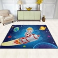 thumbnail image 3 of SKYSONIC Kid with Rocket Lightweight Carpet Mats Area Soft Rugs Floor Mat Rug Home Decoration for Kids Room Living Room 80 x 58 inches, 3 of 6