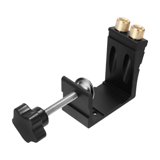 Graflsoa 15° Angle Drilling Guide - Aluminum Alloy Woodworking Jig for Precise Hole Positioning, Furniture Assembly, and DIY Projects (Black)
