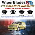 thumbnail image 2 of 2012 Ram C/V Beam Wiper Blades Wipers w/1yr Warranty (Set of 2) (WiperBladesUSA), 2 of 5