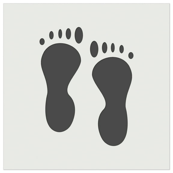 Foot Prints Solid DIY Cookie Wall Craft Stencil - 5.5 Inch