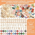 thumbnail image 2 of 500Pcs Lip Gloss Keychain Making Kit with Charms, DIY Bag Charm Kit Including Key Chain Hooks, Jump Rings, Lobster Clasps & Tools, Gold Enamel Craft Making Supplies for Adults Teens Gifts, 2 of 5
