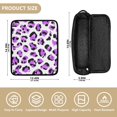 thumbnail image 4 of Hair Tool Organizer Bag with Heat Resistant Mat Removable Travel Storage Case for Hot Air Brushes Curling Irons Neon Purple Leopard Print, 4 of 8