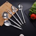 thumbnail image 5 of Nvzi Utensilio de cocina de acero inoxidable, 33 x 9,5 cm, mango ergonómico, minimalismo moderno para la cocina, utensilio de cocina doméstico de uso diario - espátula, 1 unidad, 5 of 5