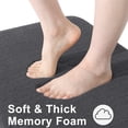thumbnail image 2 of Smiry Memory Foam Bathroom Rugs 47x24, Non-Slip Bath Rugs and Mats, Soft Absorbent Bathroom Mat for Bathroom Floor Machine Washable, Dark Grey, 2 of 6