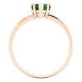 thumbnail image 4 of Solitaire Engagement Ring for Women - 1.25ct Simulated Emerald in 18K Rose Gold Promise Ring, 4 of 6