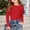 Red, variant on Girls Long Sleeve Ribbed Raglan Tee Stretchy Casual Basic Fit Crew Neck Shirt For Kids Youth Soft Shirts Tees Tops Girls ,Red,9-10 Years