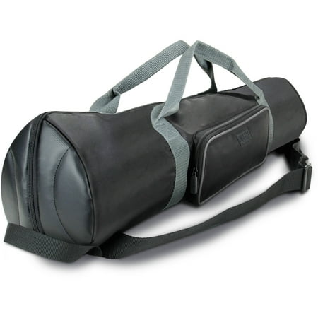 Padded Tripod Case Bag with Expandable Compartment & Accessory Storage - by USA GEAR - works with Vista Ravelli Dolica Manfrotto & More - Holds Tripods from 21 to 35 Folded