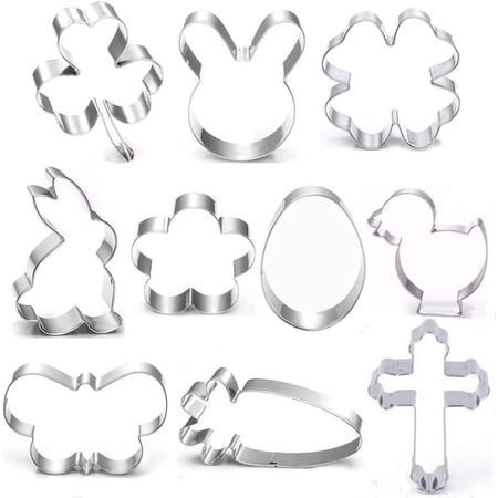 Lot De 9 Emporte-Pièces Pâques 3D - Moules à Biscuits Lapin, Oeuf, Poussin