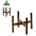 thumbnail image 2 of Opvise Adjustable Plant Stand Plants Stands for 8-12 Inch Pots Stable Plant Holder Wood Indoor Flower Holder Ebony, 2 of 7