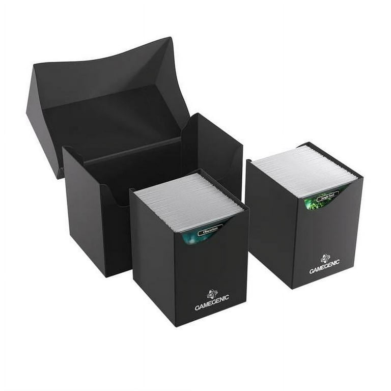 Gamegenic Double Deck Box - Holds 160 Double-Sleeved Cards, Black, For TCG Storage