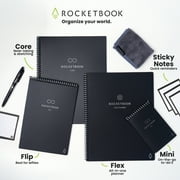 Rocketbook Smart Reusable Core Notebook - Lined, Letter Size, Black