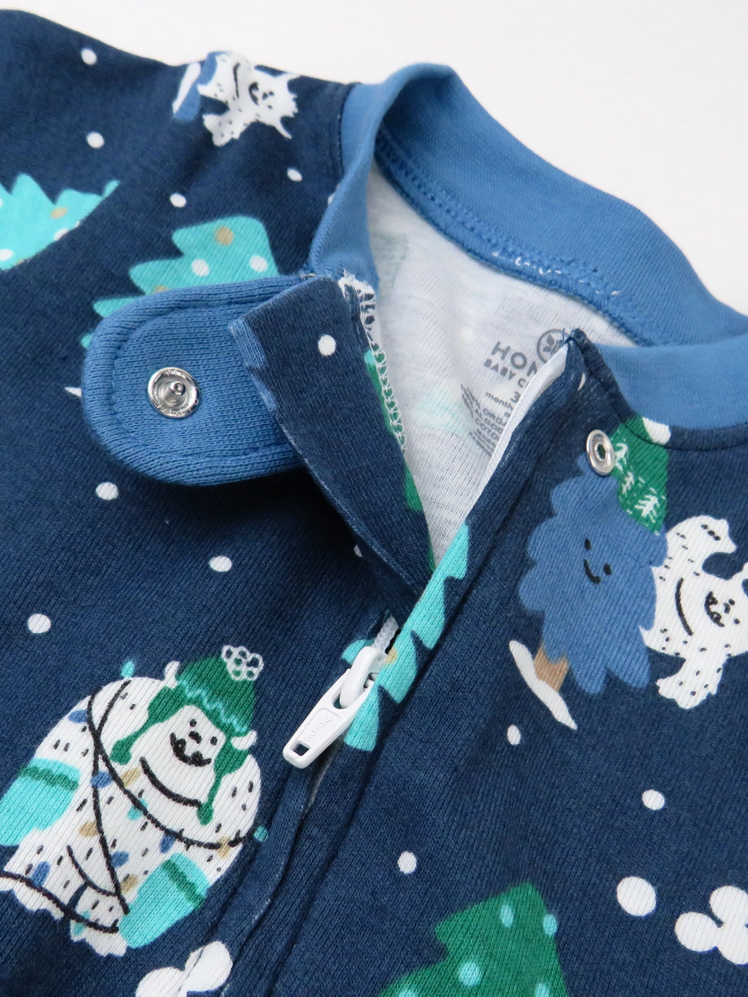 Honest Baby Clothing Organic Cotton Boy or Girl Long Sleeve Christmas Sleep N Play, Newborn to 9 Months