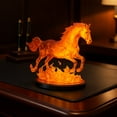 thumbnail image 3 of Acrylic Horse Figurine with Stand, 2D Run Horse Multi-Functional Decorative Base for Display, Home Office Desk Decor for Living Room, Bedroom, and Workspace Decoration, 3 of 5