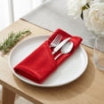 thumbnail image 4 of Unique Bargains 12 Pack Soft Durable Velvet Cloth Napkins for Parties Red 18"x18", 4 of 6