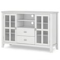 thumbnail image 5 of Artisan 53 inch Wide Solid Wood Tall TV Stand in White For TVs up to 60 inches, 5 of 11