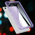 thumbnail image 2 of Clear Case for Samsung Galaxy Tab A7 Lite 8.7" 2021 SM-T225/SM-T220/SM-T225N/SM-T227U, Slim Lightweight TPU Back Transparent Shockproof Drop Protective Ultra Thin Anti-Yellow Case Cover, Purple, 2 of 7