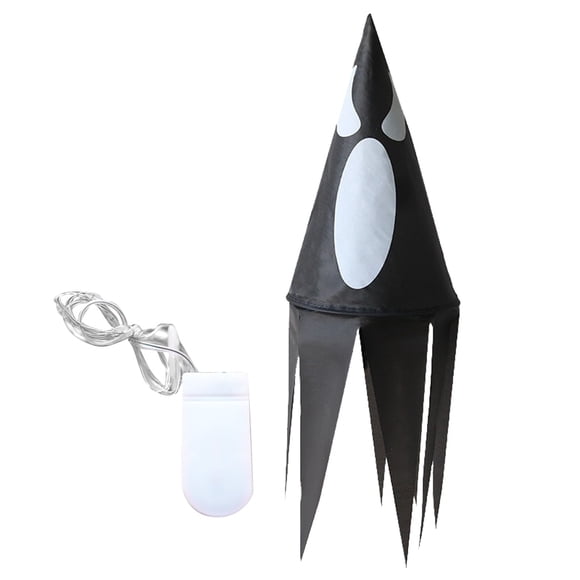 Luces LED colgantes de Halloween, lámpara fantasma con sombrero de bruja, funciona para fiestas de Halloween, disfraces, luces de cadena con sombrero de mago brillantes para accesorios de terror,