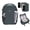 Gray-B, variant on Small Travel Backpack for Men,20L Carry On Clamshell Backpack with USB Charging Port,Personal Item Travel Bag 17x10x9,14" Laptop Backpack for Work,College,Business(Bluish Green-B)
