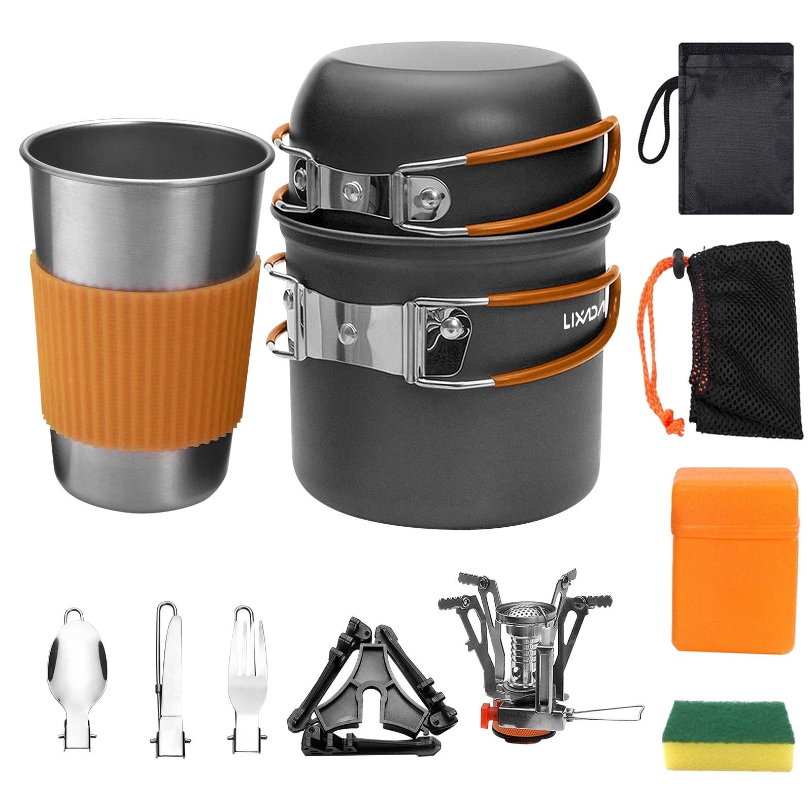 Ustensiles de cuisine de camping portables, réchaud de